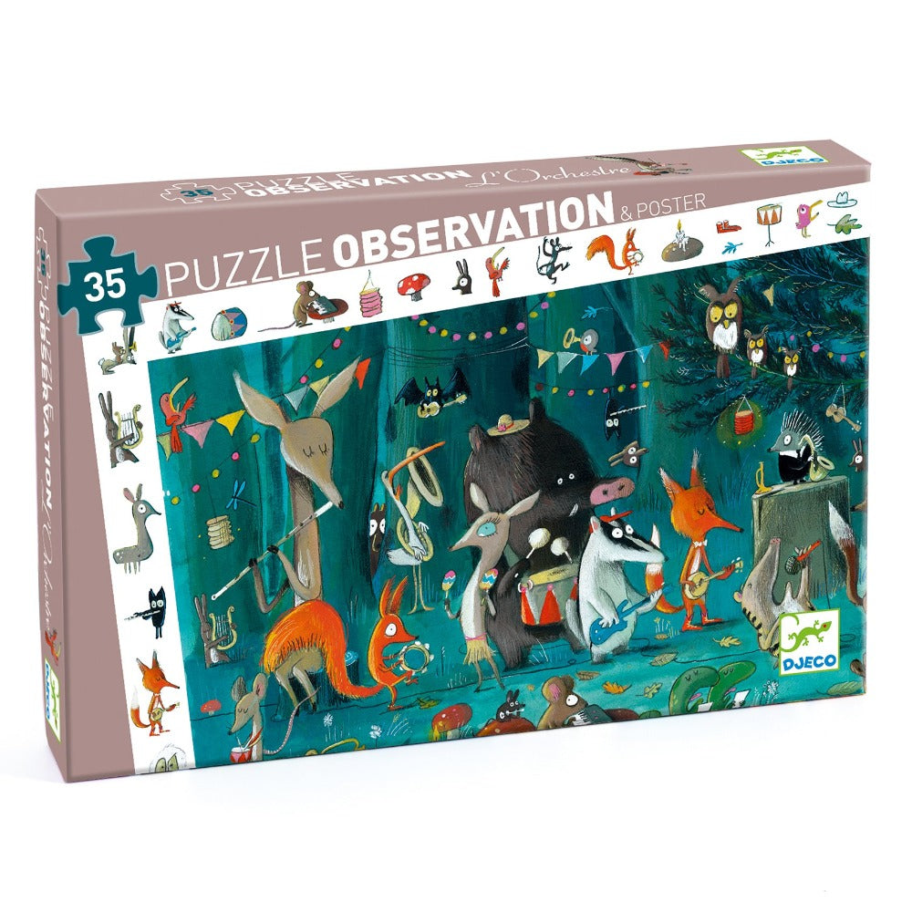 DJECO observatie puzzel L'Orchestre 3 jr+/ 35 stks