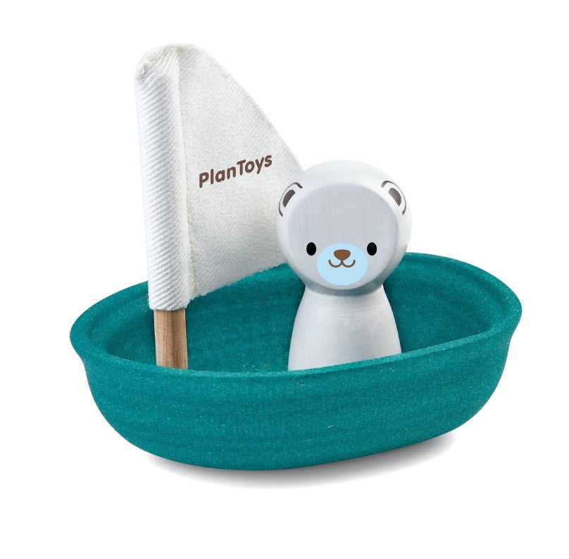 Plan Toys zeilboot ijsbeer 1 jr+