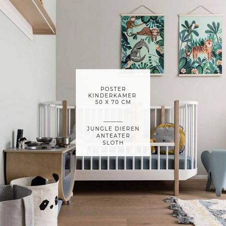 Poster children's room 50 x 70 cm jungle animals