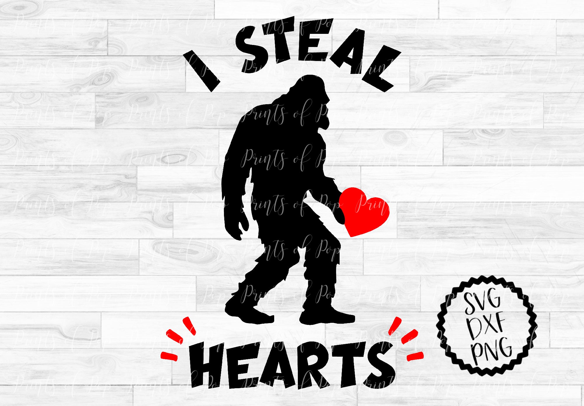 Download I Steal Hearts Bigfoot Svg Dxf Png Clip Art By Printsofpop