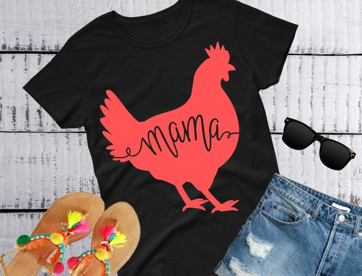 Mama Hen and Baby Chick svg dxf png - PrintsOfPop