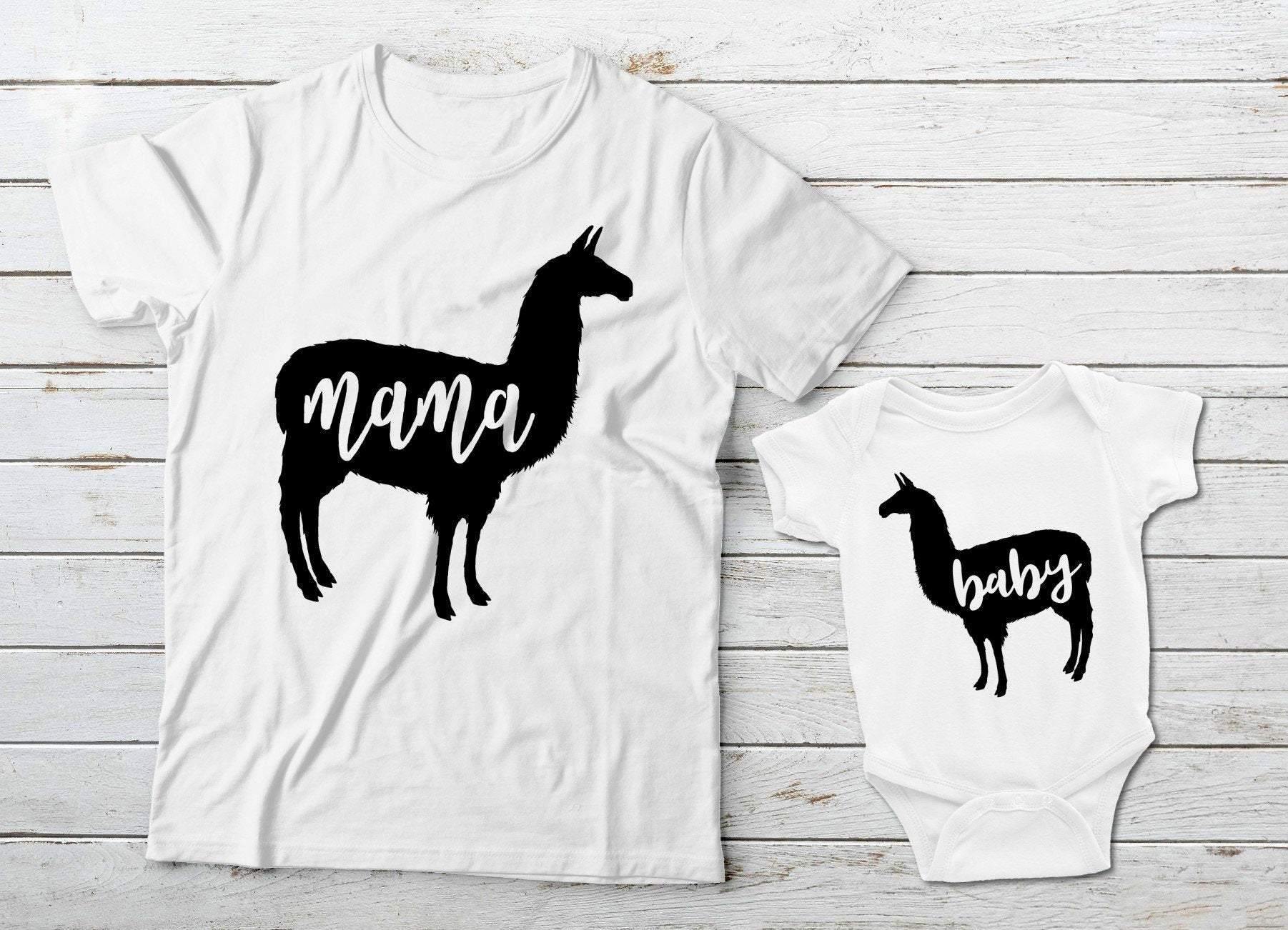 Download Mama Llama And Baby Llama Svg Dxf Png Clip Art By Printsofpop