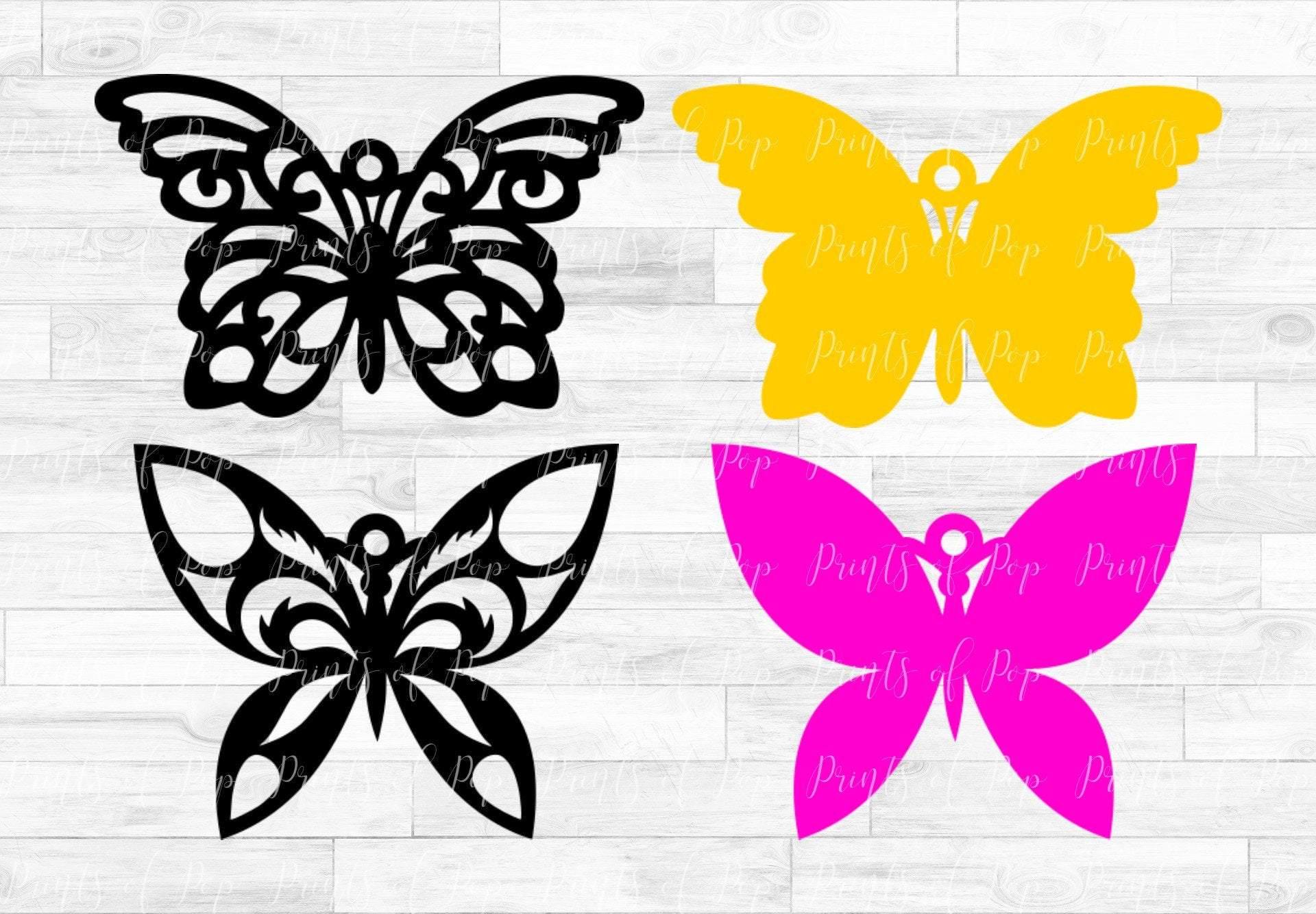Download Butterfly Earrings Svg Dxf Png Clip Art By Printsofpop