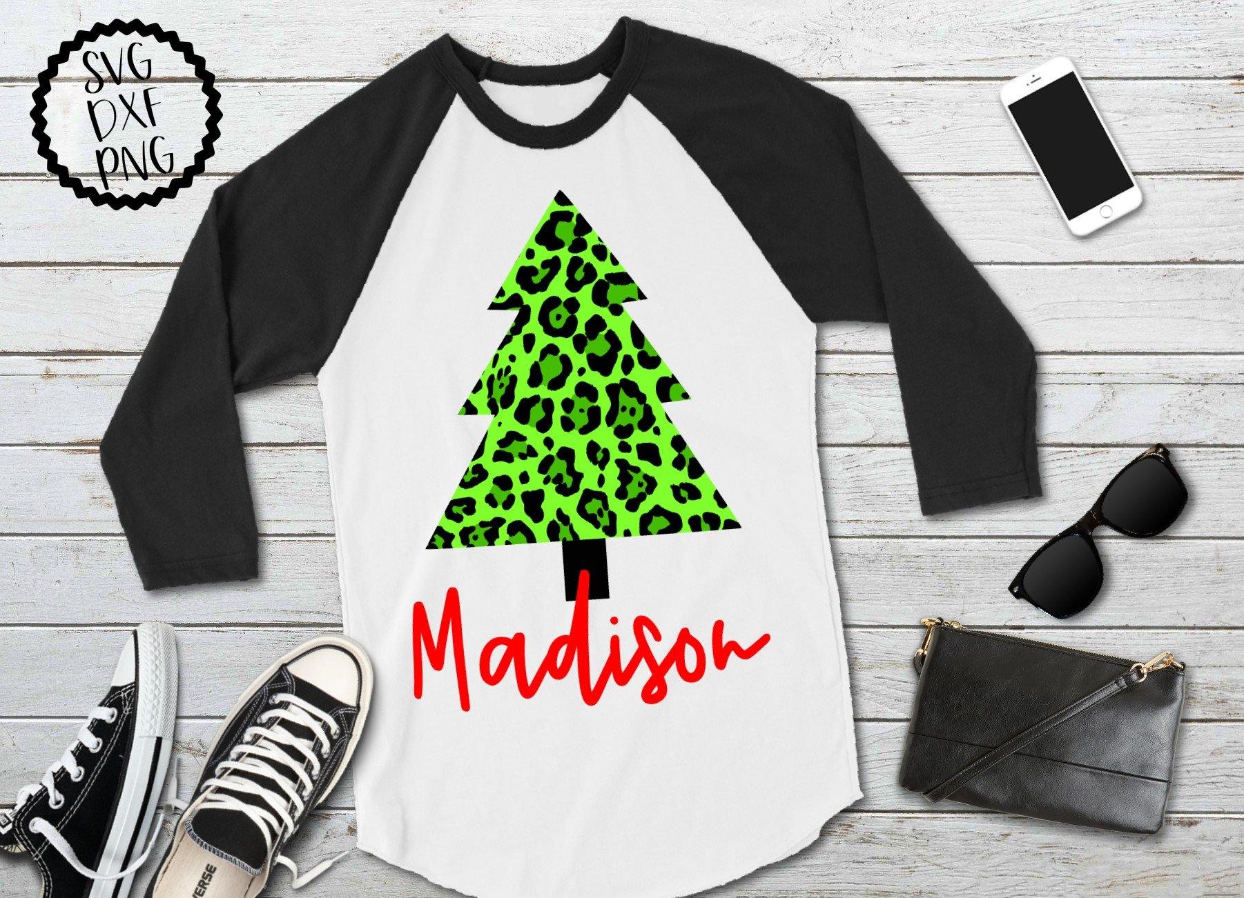 Download Leopard Print Christmas Tree svg dxf png Sublimation ...
