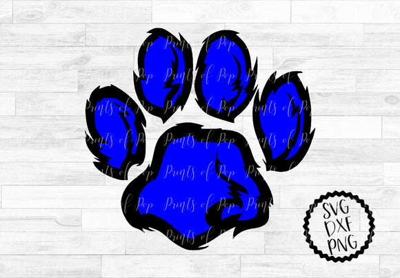 Download Paw Print Svg Sports Paw Print Clip Art Paw Sublimation Svg Dxf Png By Printsofpop