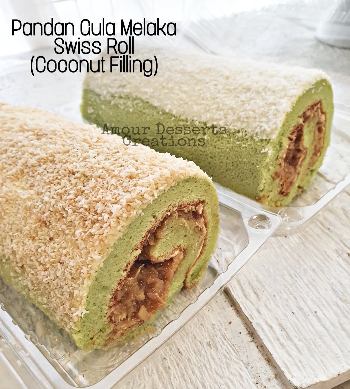 Pandan Gula Melaka Swiss Roll