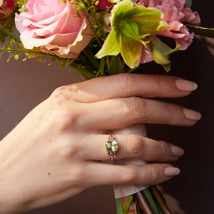 Peridot & Multigem Kristen Bouquet Ring