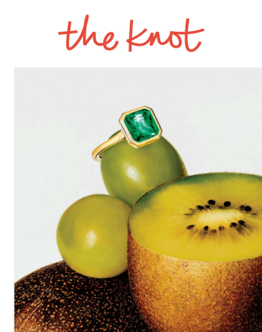 Emerald Ludlow ring chroma greenwich st. jewelers featured in the knot