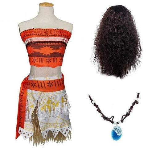 Movie Princess Moana Costume For Kids Moana Princess Dress Cosplay Costume  Children Halloween Costume For Girls Party Dress - Cosplay Costumes -  AliExpress