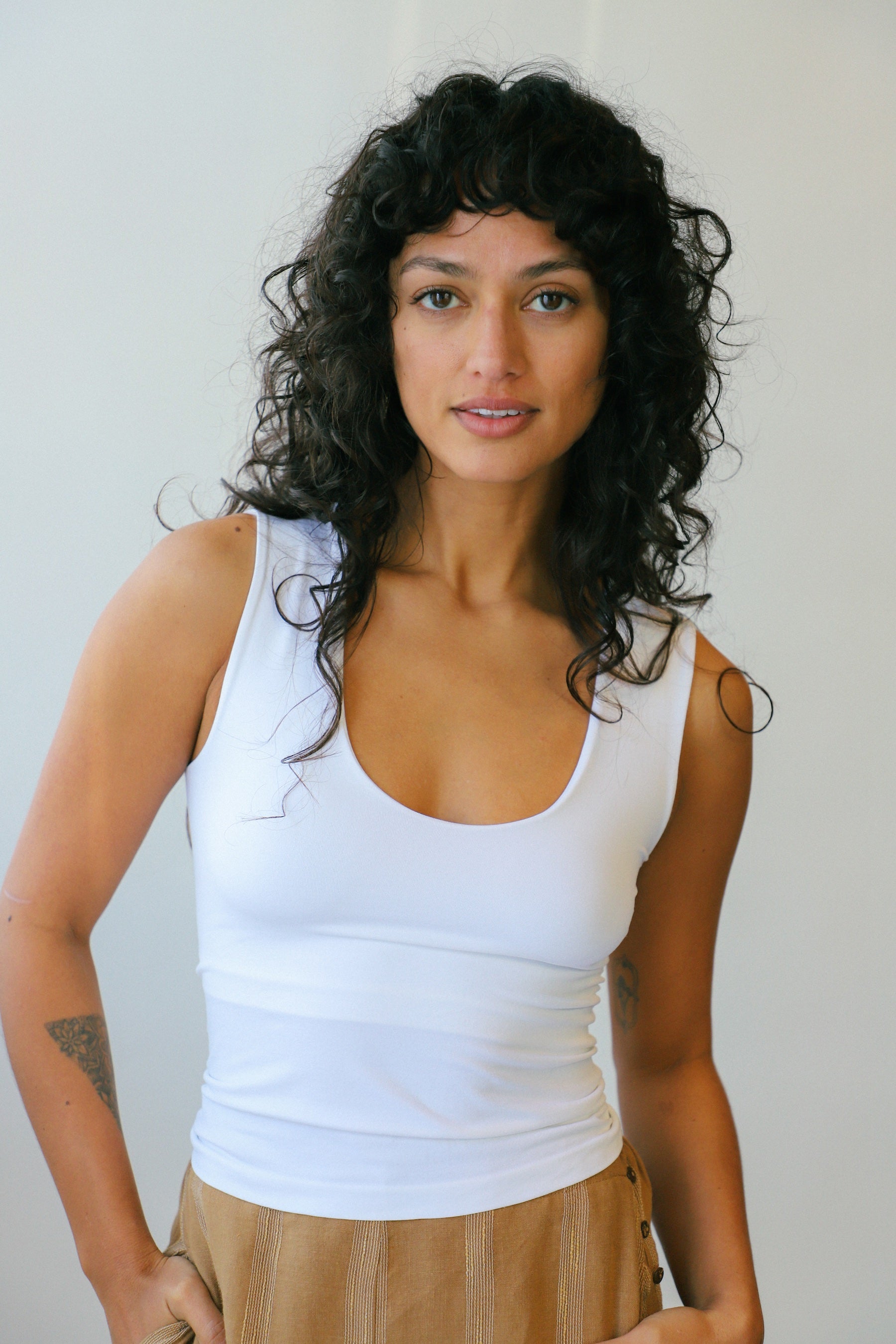 White Clean Lines Cami
