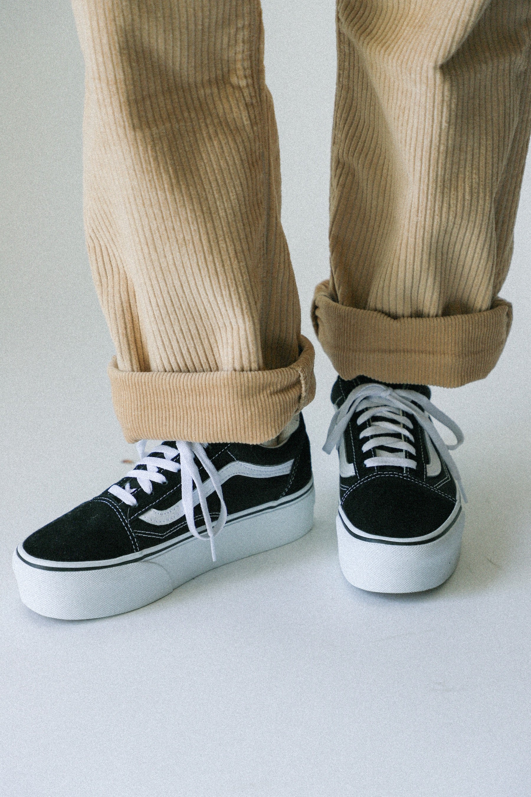 Image of VANS<BR>Black Old Skool Stackform<br>Now $41.40