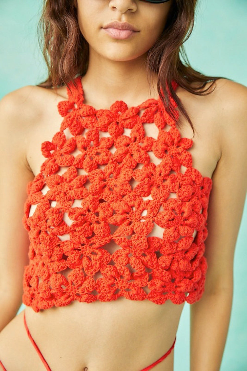 Red Manolita Crochet Top