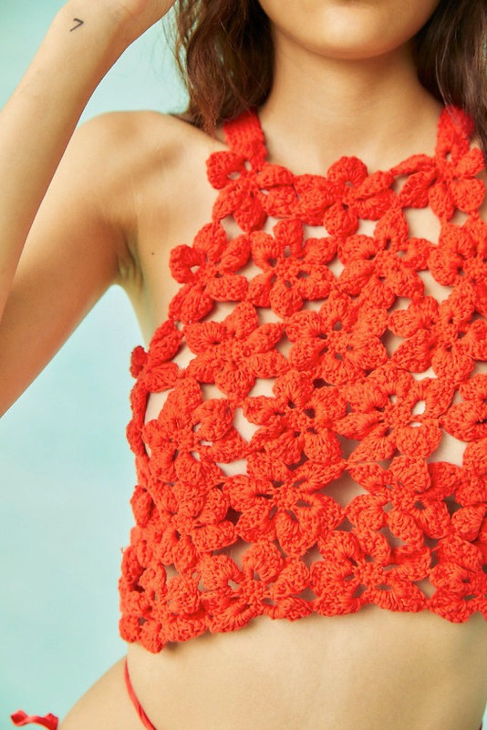 Red Manolita Crochet Top