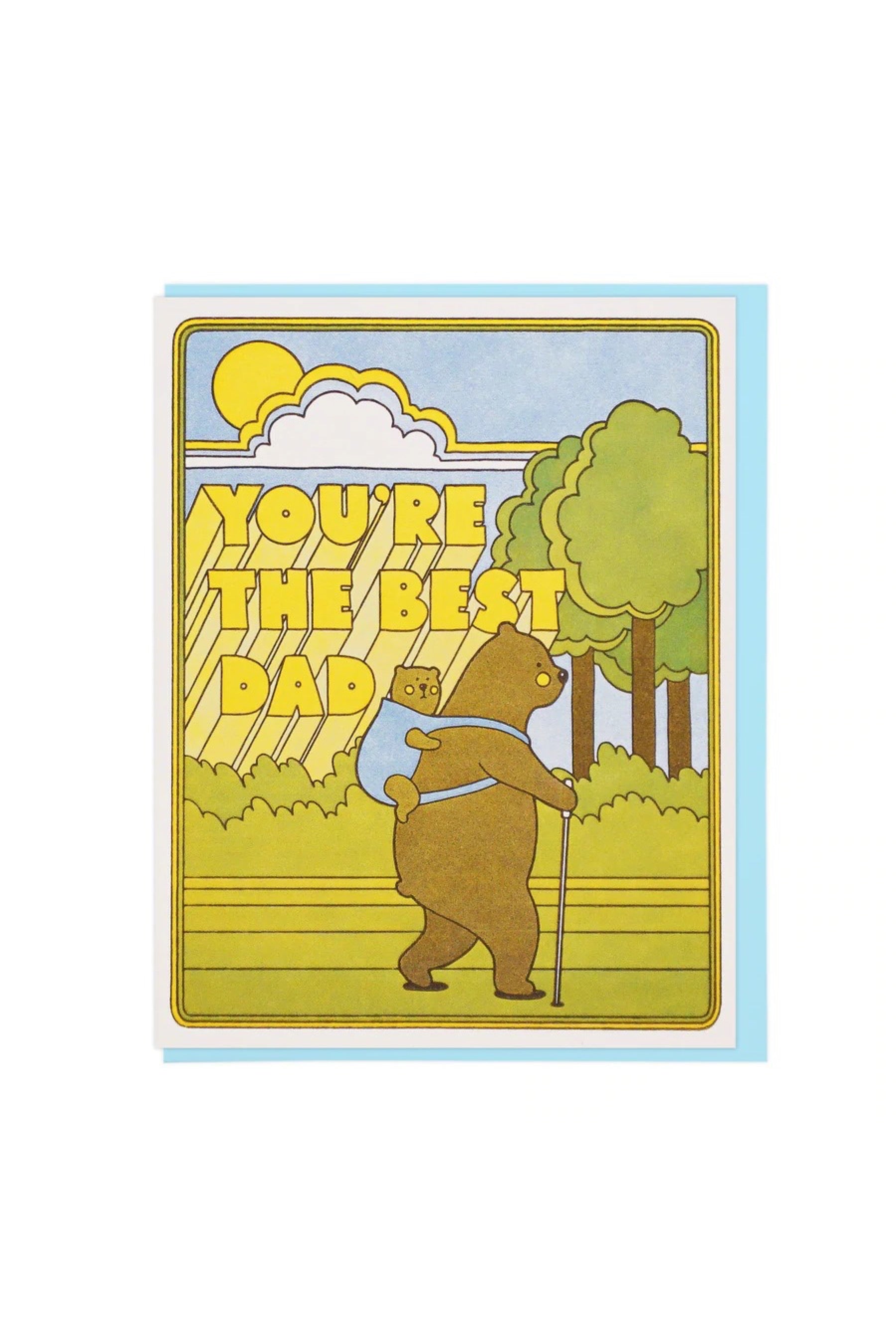 Best Dad Hiking Bears Card