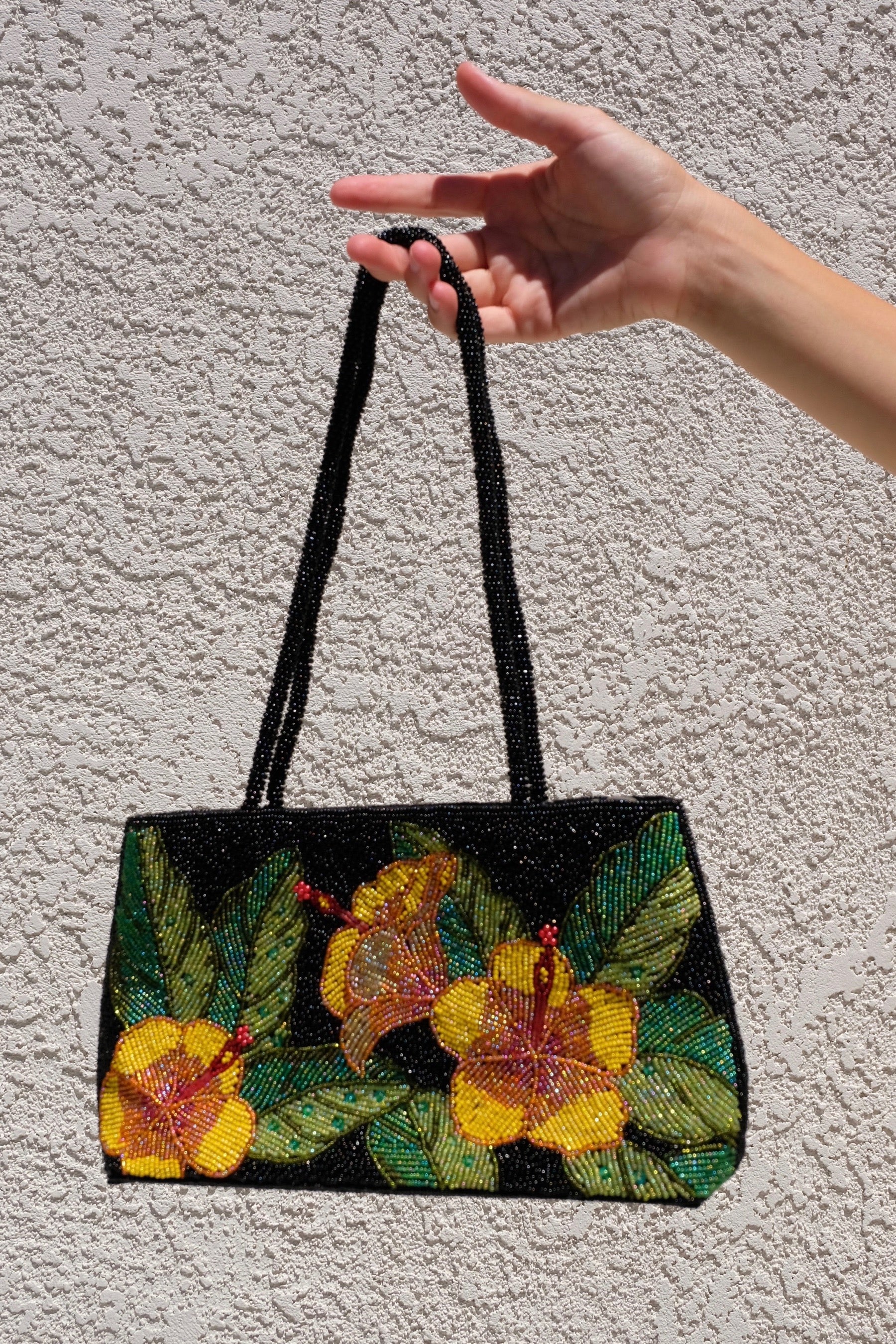 Beaded Hibiscus Purse