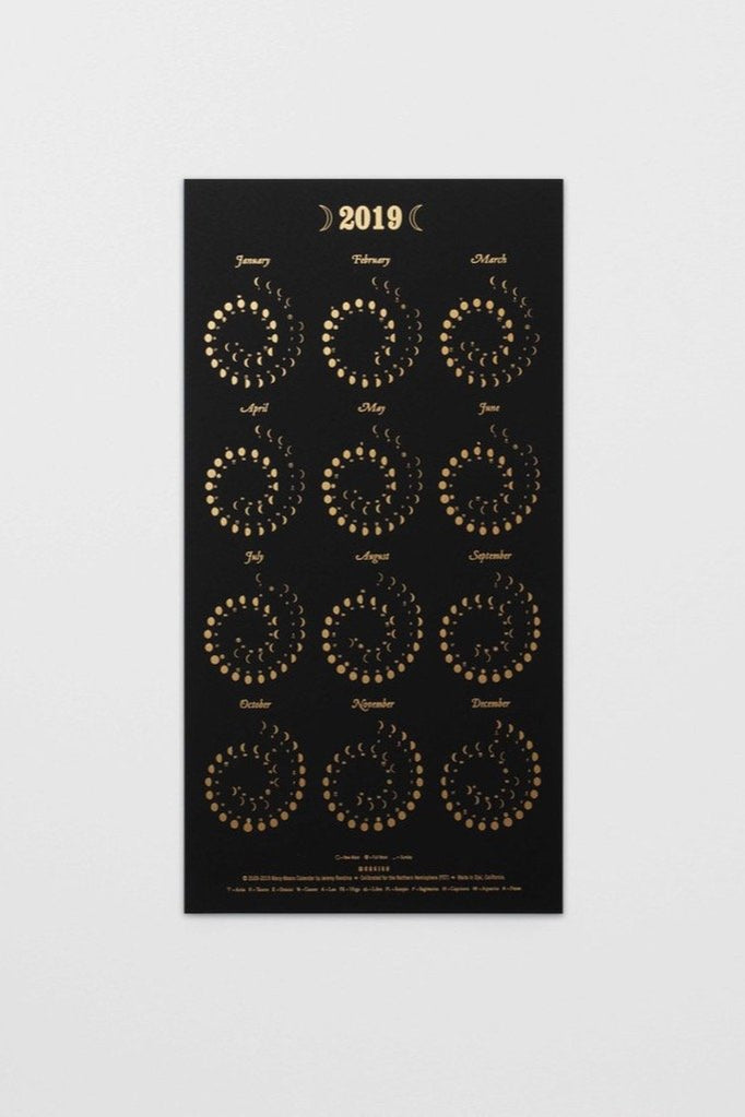 Black Many Moons Calendar — Prism Boutique