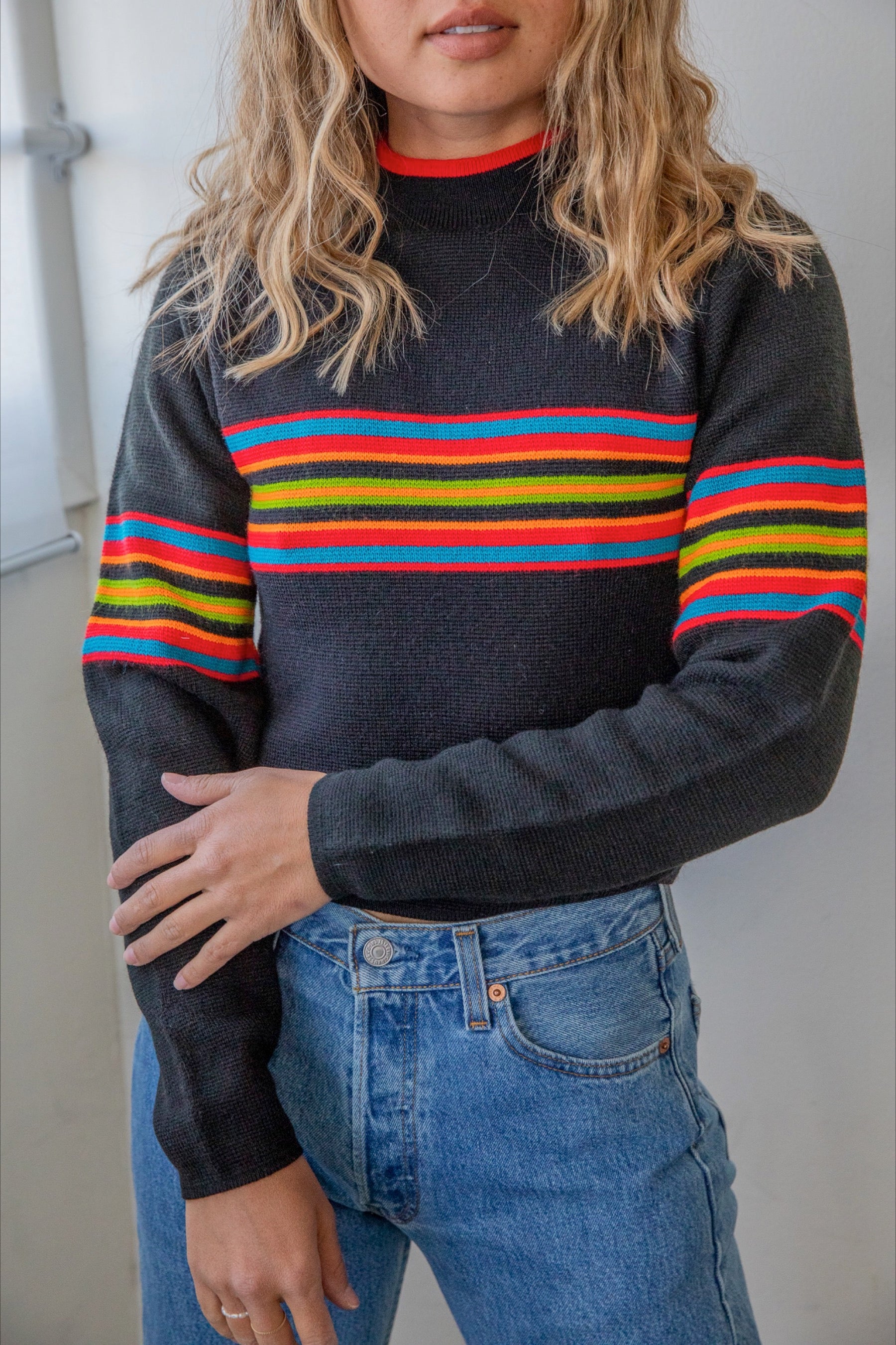 Black Rainbow Turtleneck