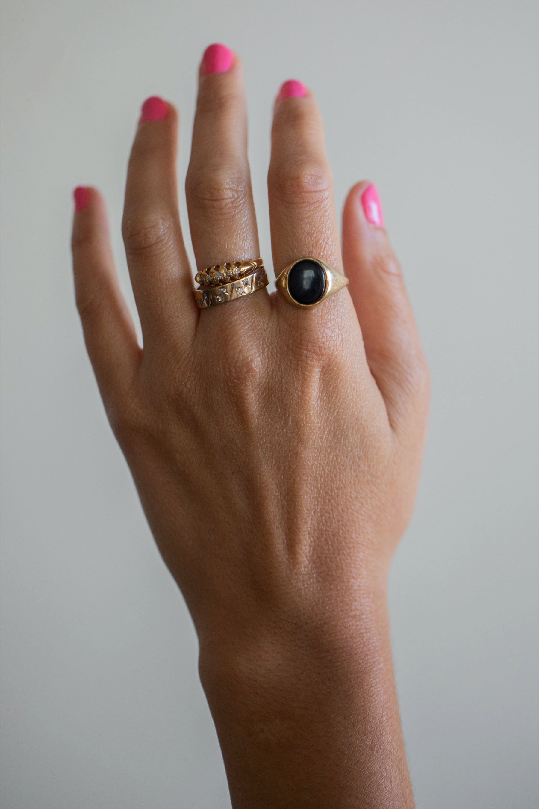 1970s Diamond Etched Eternity Band