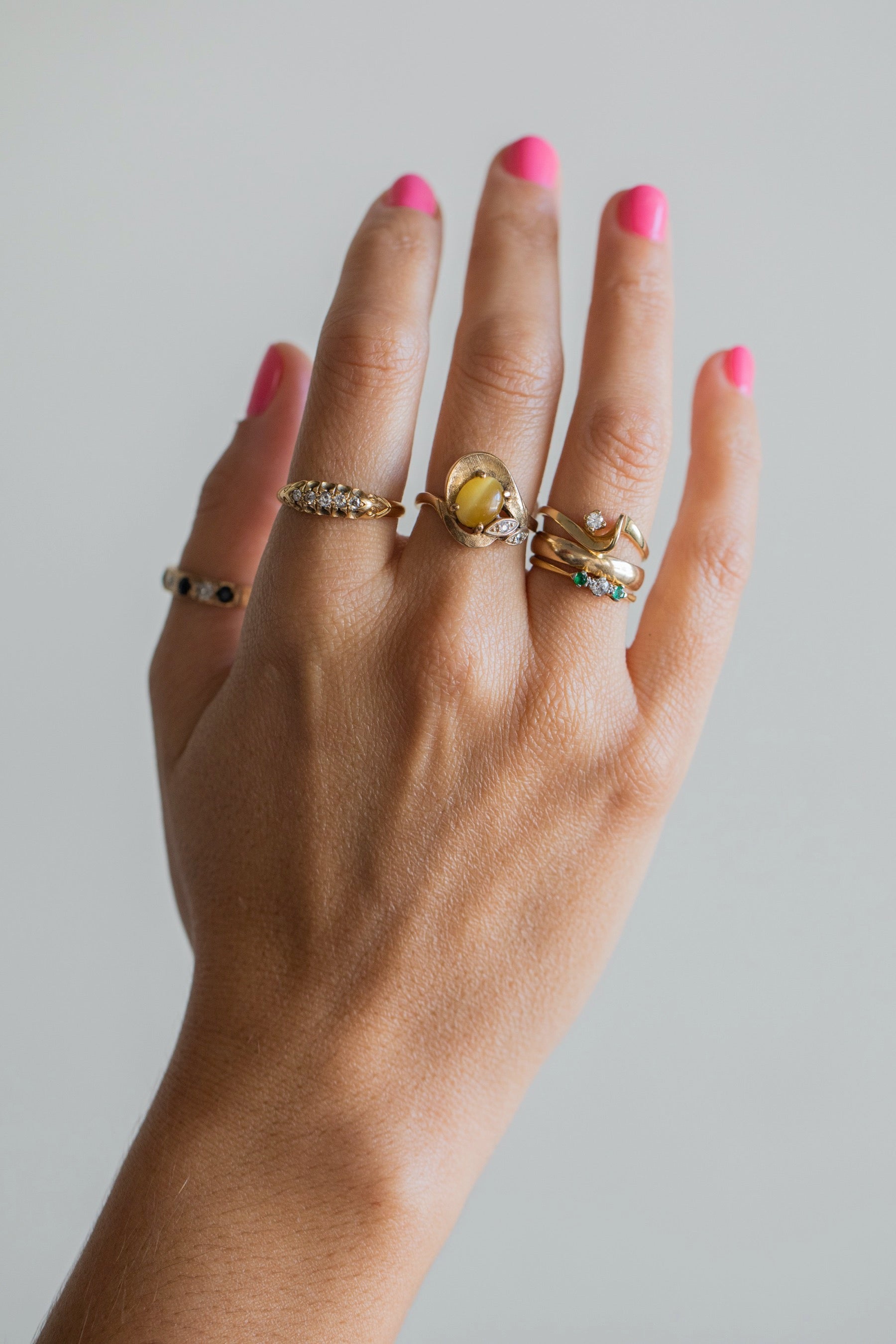 1890s Scroll Diamond Ring