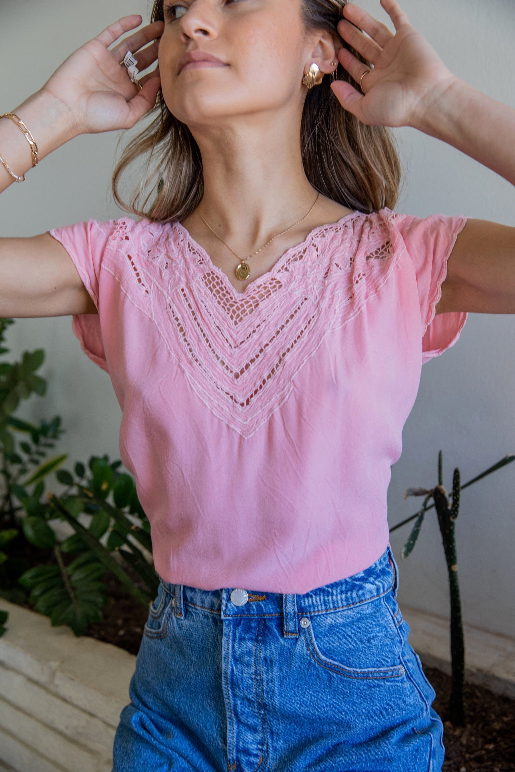 Bali Emerald Lace Top