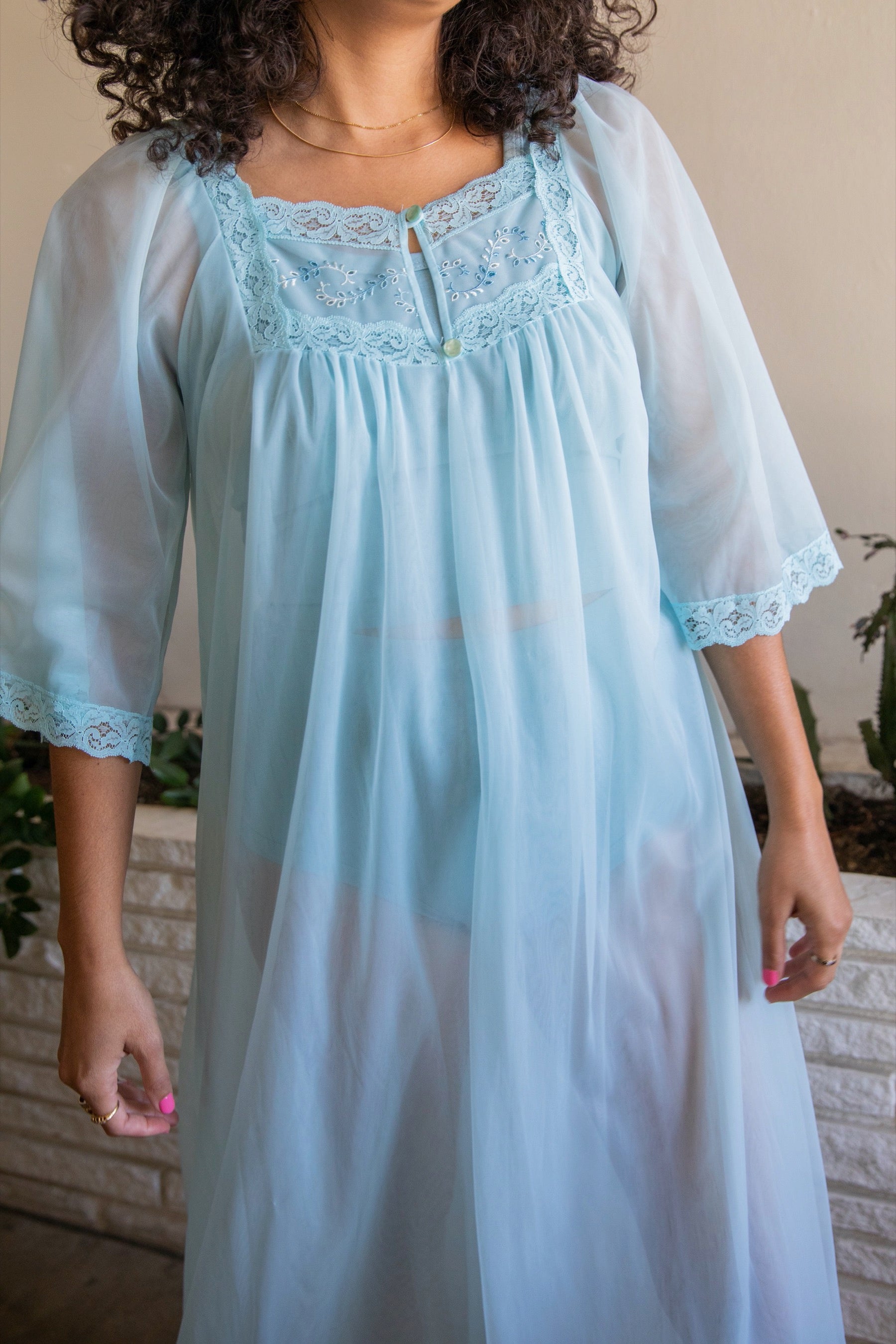 1960's Baby Blue Robe