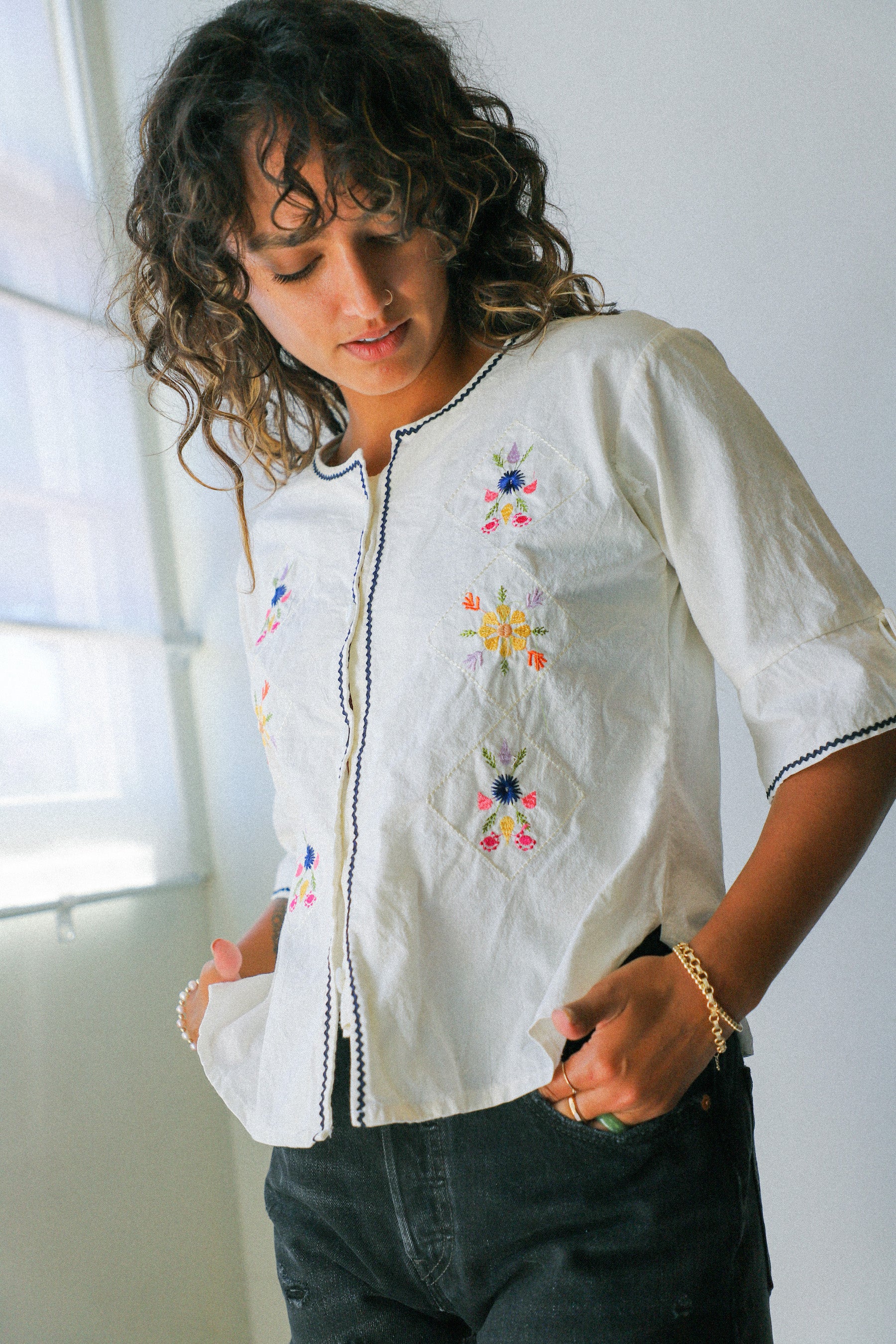 Arantza Embroidered Top