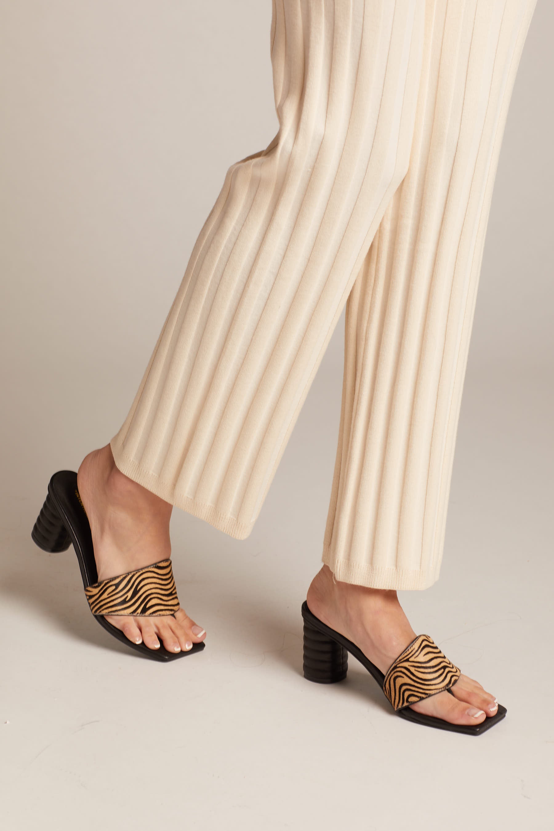 Beige Zebra Kristina Heel