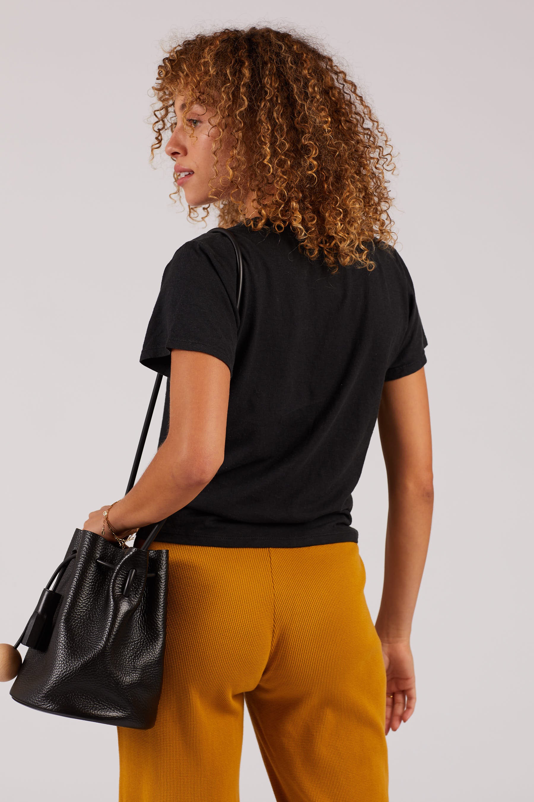 Black Cropped Ojai Tee