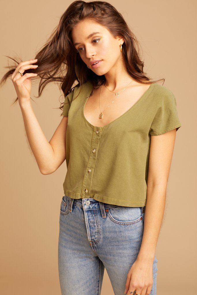 Aloe Reversible Silk Top