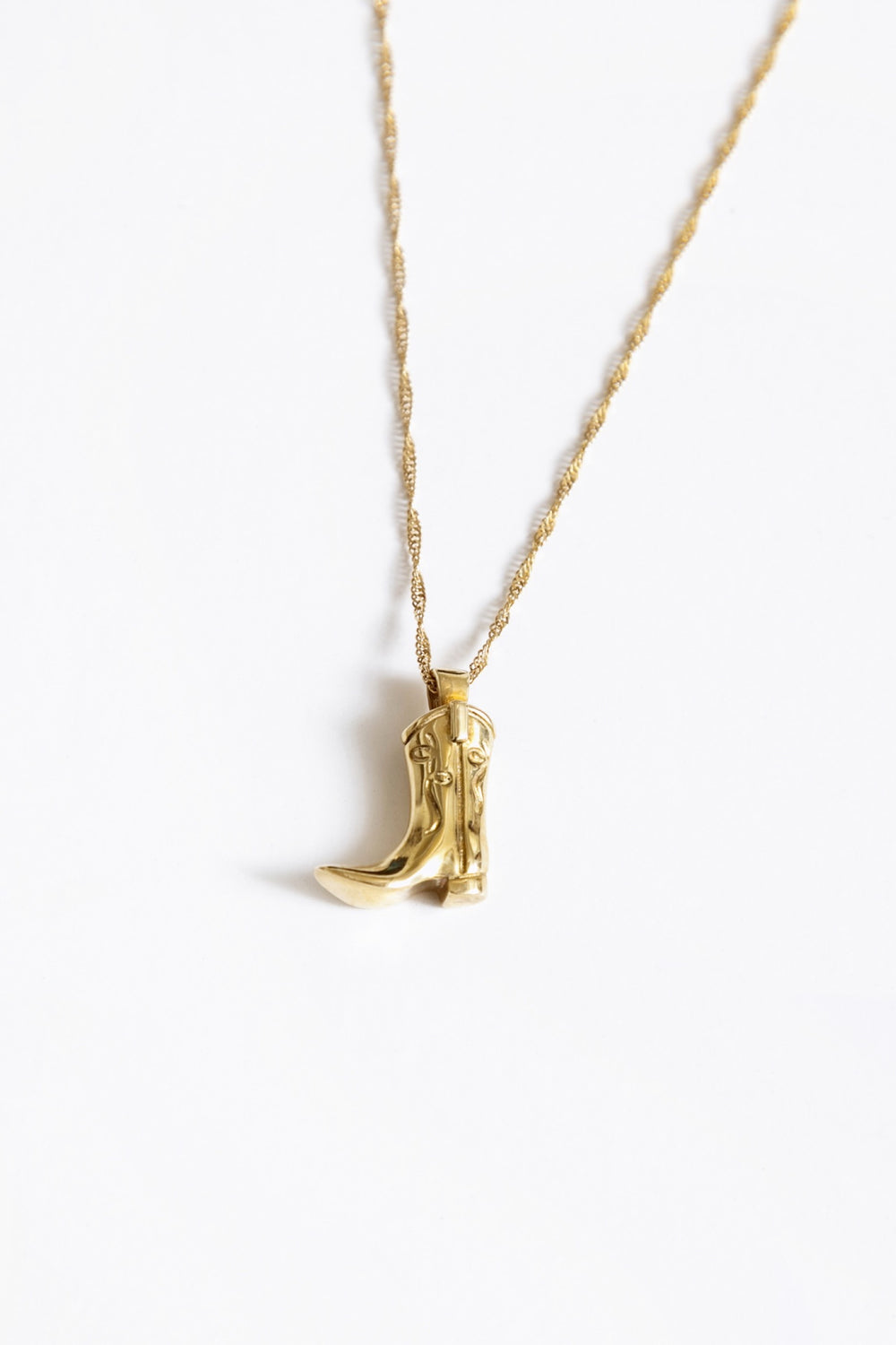Gold Cowboy Charm Necklace
