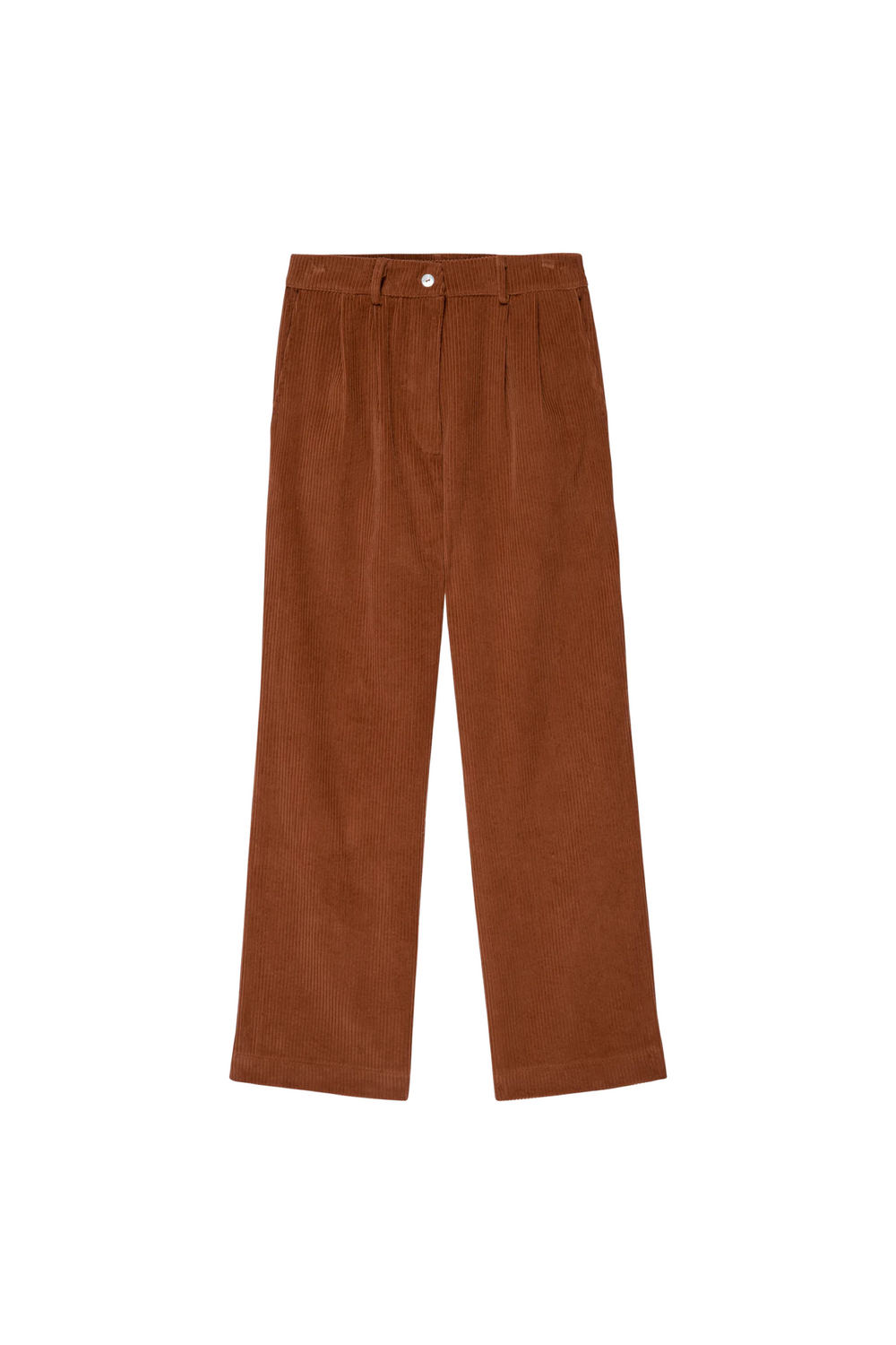 Cocoa Cord Pleated Trouser