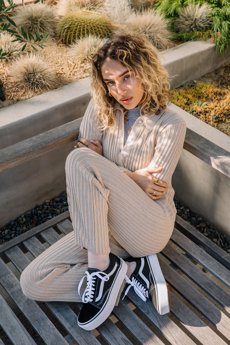 old skool platform vans tan