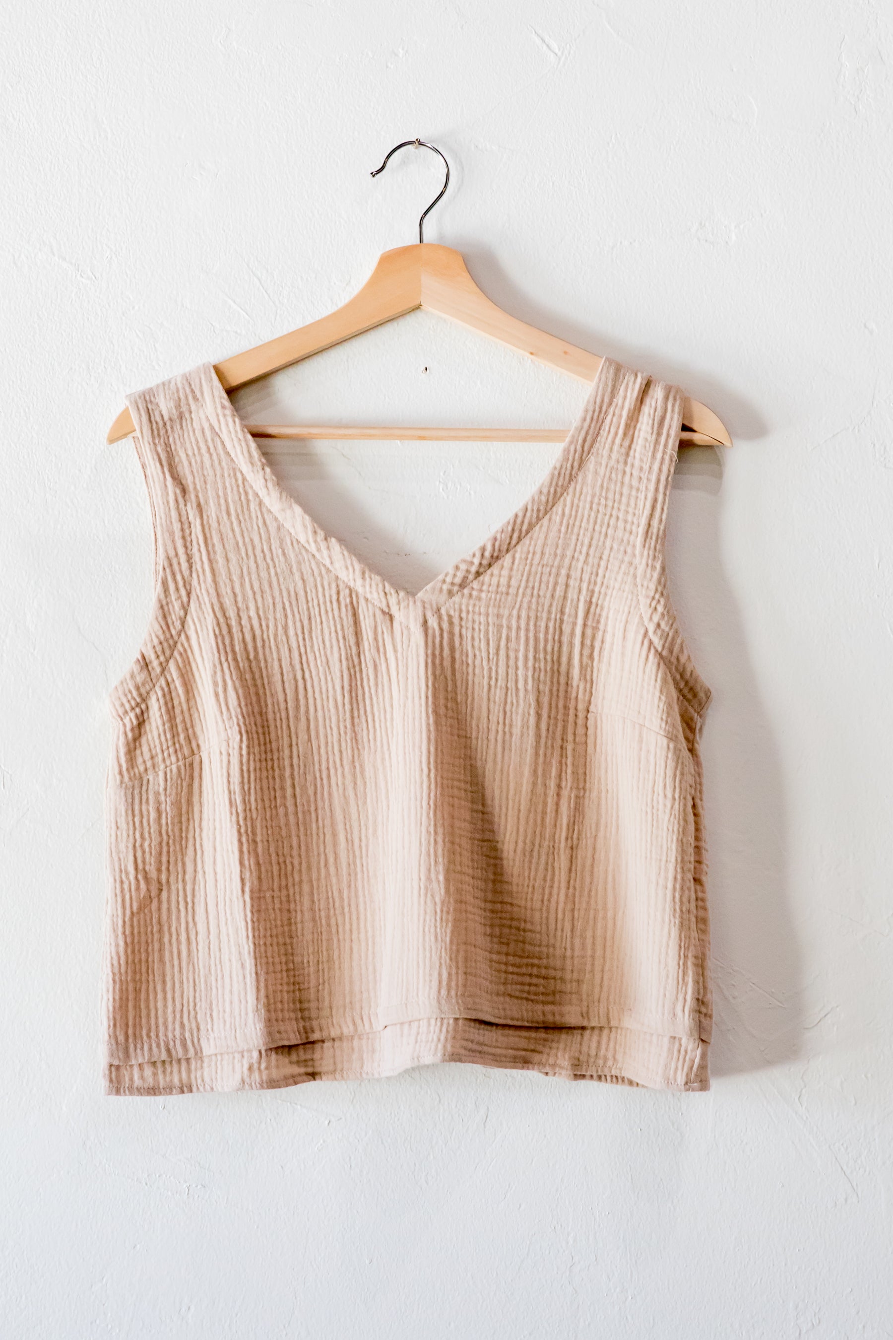 Beige Gauze Tank