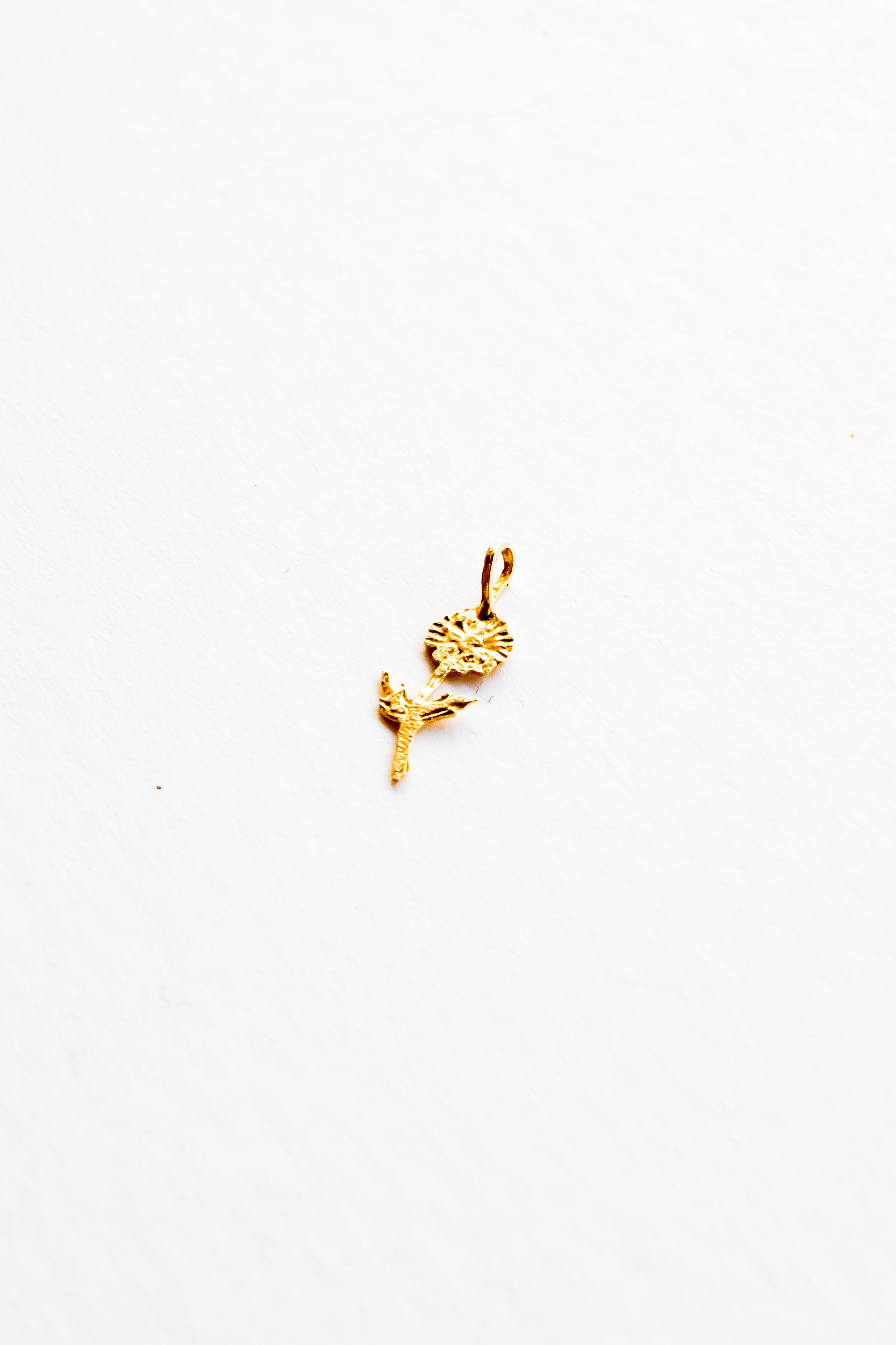 14k Dainty Rose Pendant