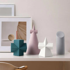 Geometric Abstract Ceramic Accents