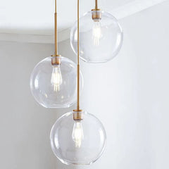 Glass Sphere Globe Pendant LED Light