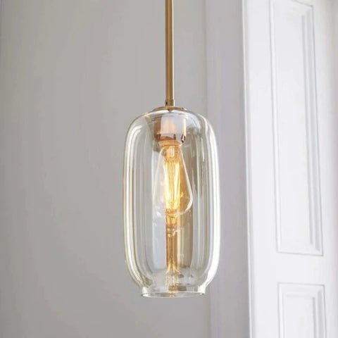 Brass & Glass Sculpted Pendant Lights