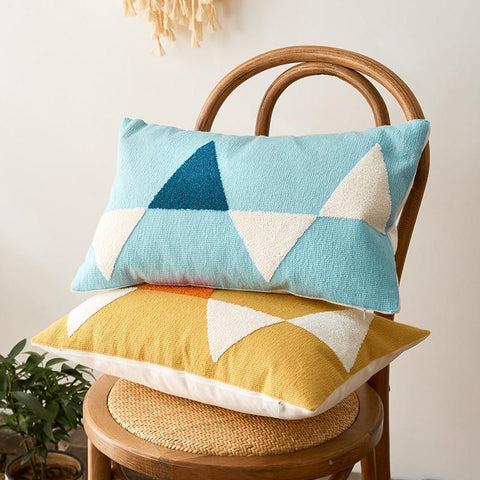 Modern Geometric Lumbar Pillow 12x20 inch