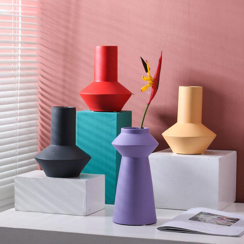 saturated-color-ceramic-flower-vase