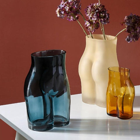 Vases en verre d'art corporel