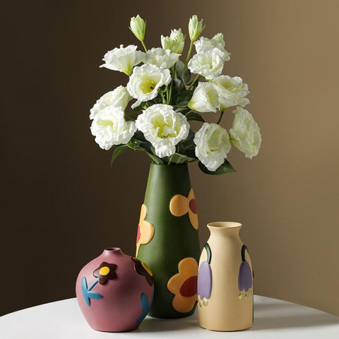 flower-cutout-ceramic-vases