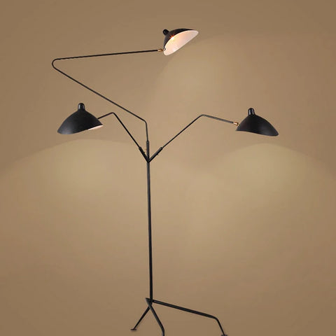 Serge Duckbill Industrial Floor Lamp with 3 Lights
