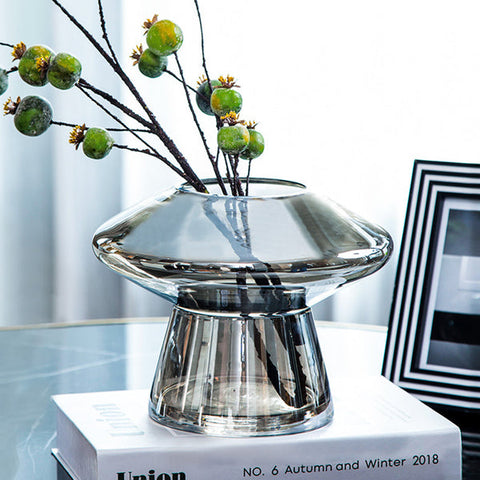 Silver mirror modern glass vases