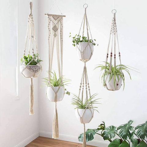 Macrame Plant Hangers (4-pack) gifts under 50