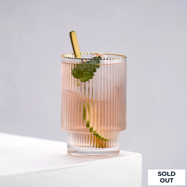 Sip in style with the Dome Lid Ripple Glass & Straw, a perfectly