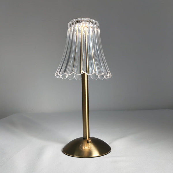 Rockefeller Sparkle Cordless Table Lamp: Modern Acrylic Iron