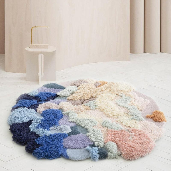 Pom-Pom Trimmed Oval Anti-skid Rug - Letifly