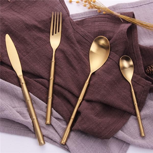 Vintage WMF Germany CAPRI Gold Gilt Cromargan® Stainless Steel 24pc  Flatware Set