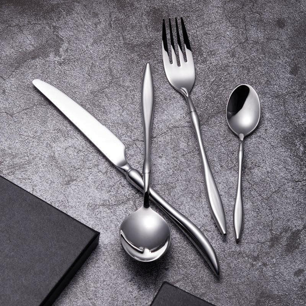 Louzon Wave Cutlery (1 Place Setting) - Chrome – CookDineHost