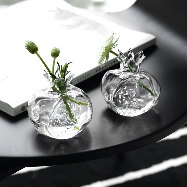 Classic Textured Glass Flower Vase for Modern Boho Home Decor